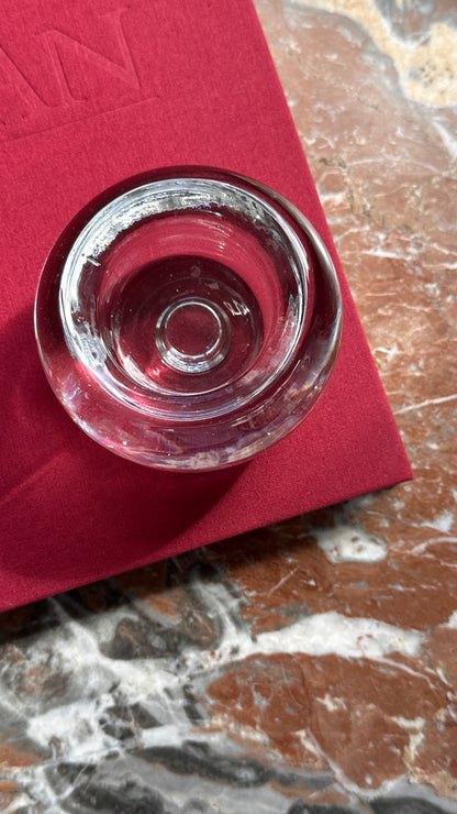 Vintage Glass Candle Holder / Dish