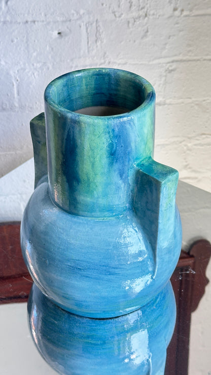 Blue-Green Ceramic Vase