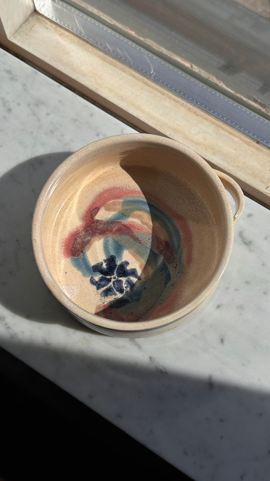 Handmade Ceramic Bowl with Handle