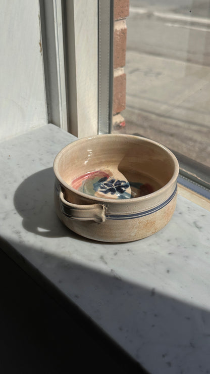 Handmade Ceramic Bowl with Handle