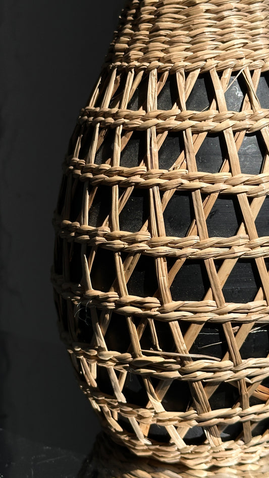 Woven Seagrass Wrapped Vase