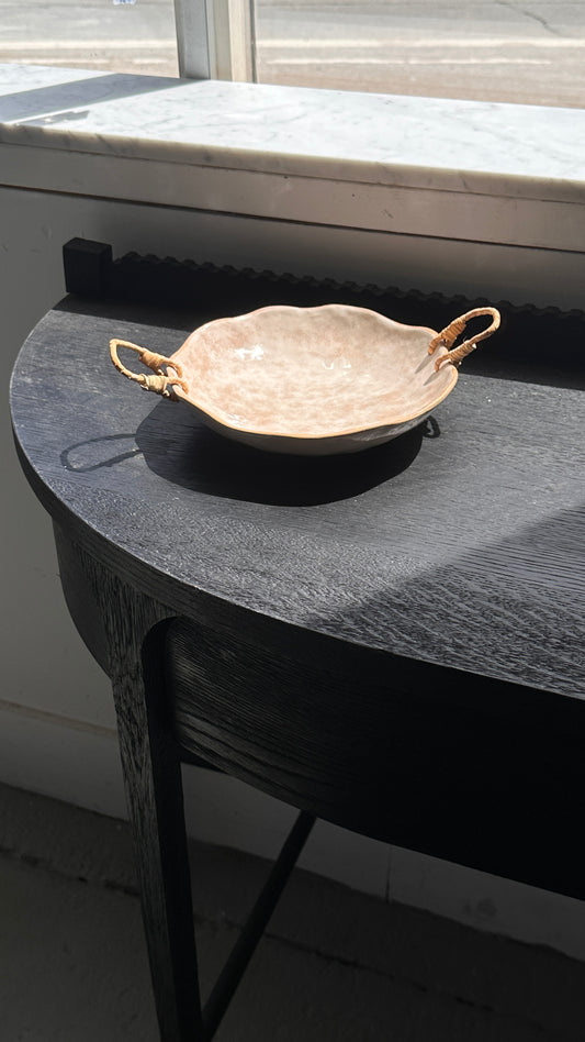 Ceramic Bowl with Woven Handles
