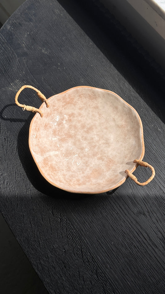 Ceramic Bowl with Woven Handles