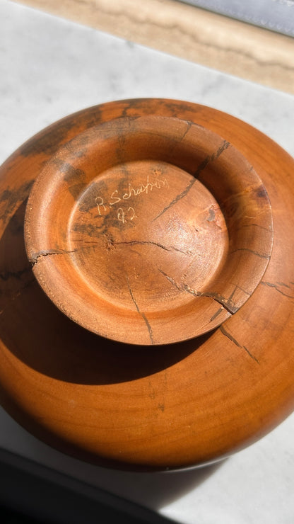 1992 Turned Wooden Bowl