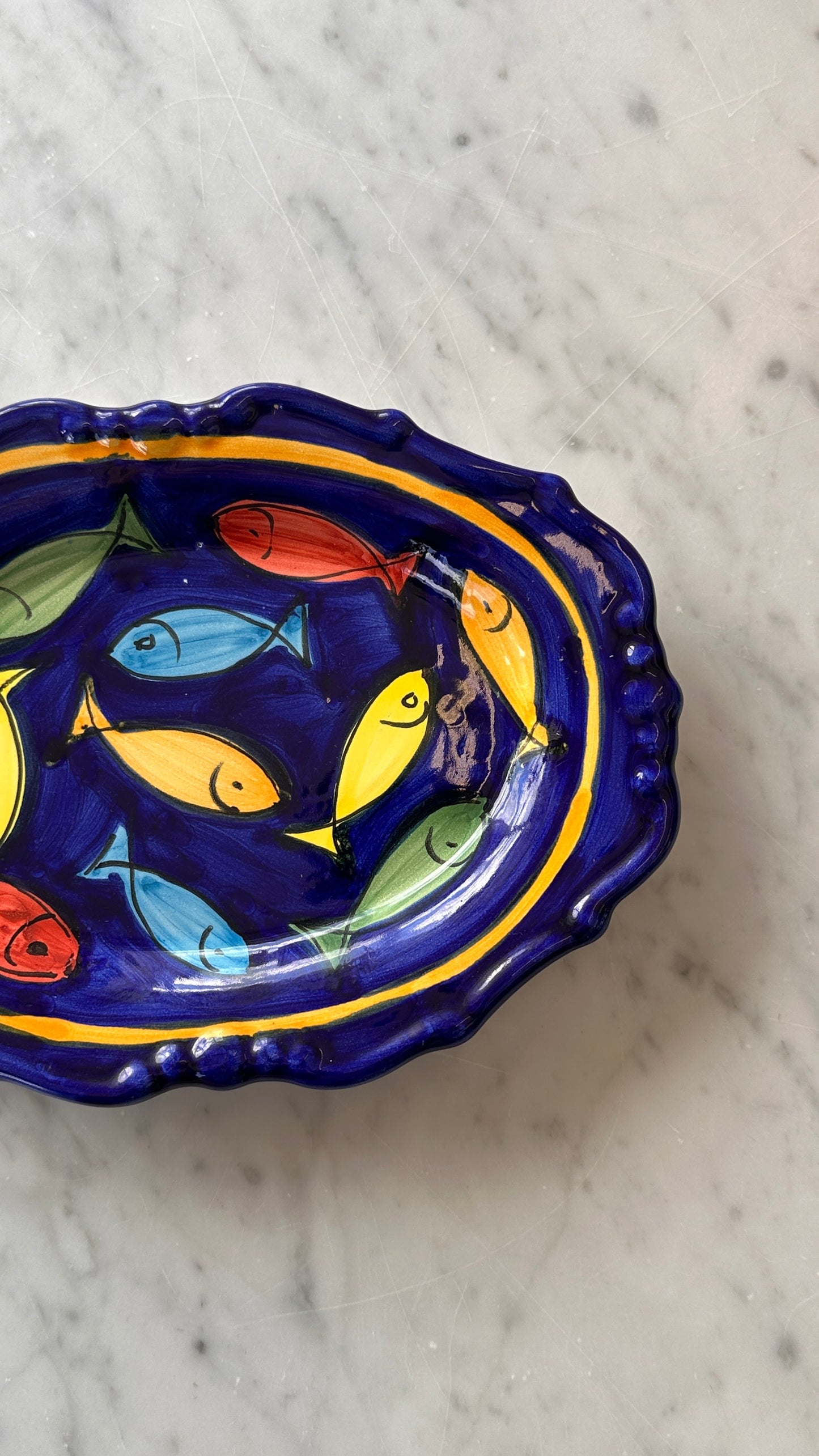 CASAS Hand Painted Fish Wall Plate