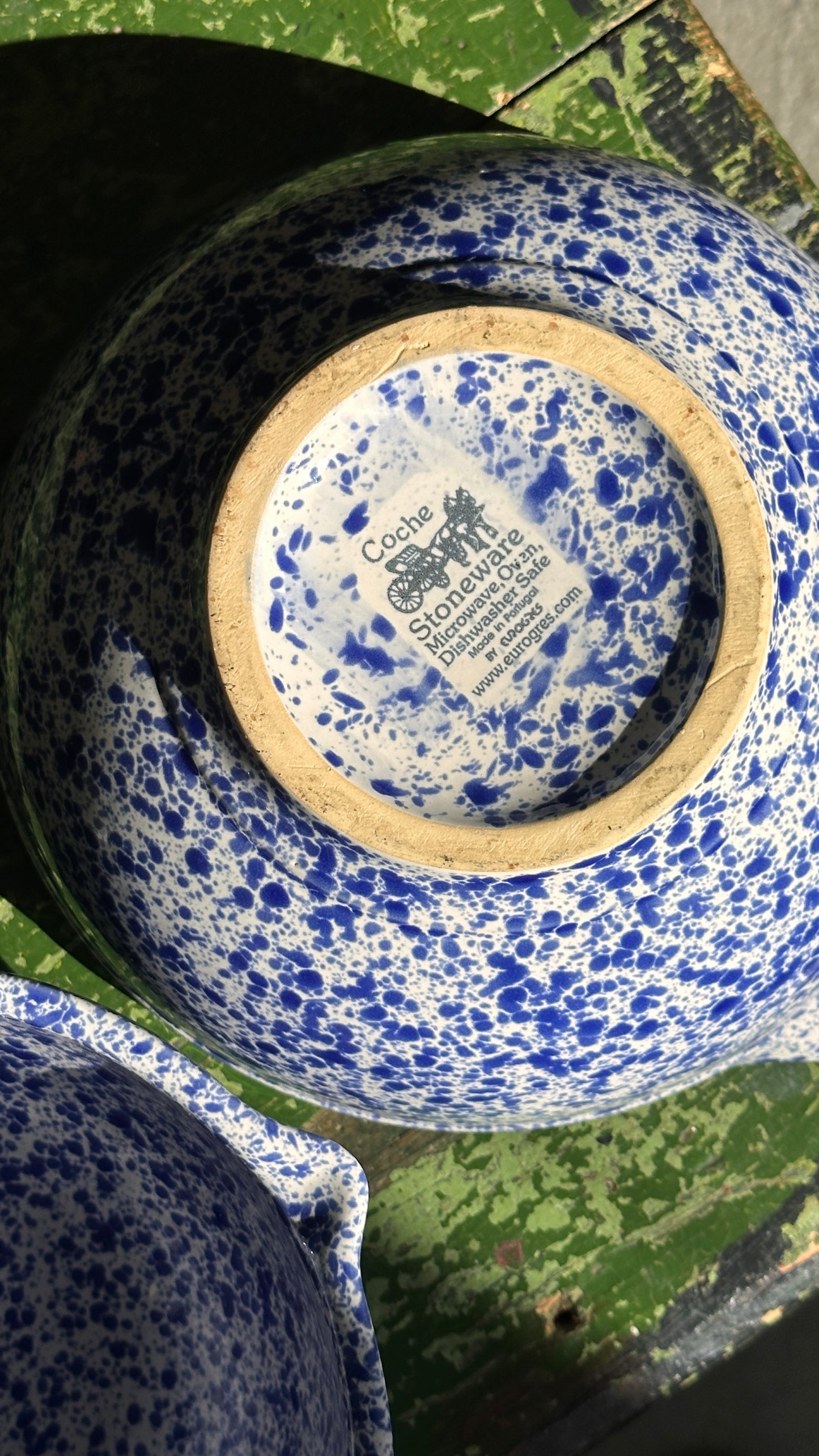 Pair of Splatterware Ceramic Mixing Bowls