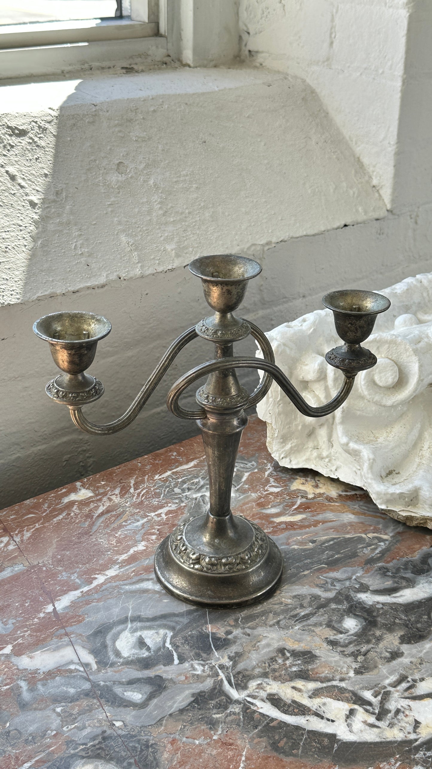 Vintage English Silver Plated Ian Heath Ltd. Ianthe Candle Stick
