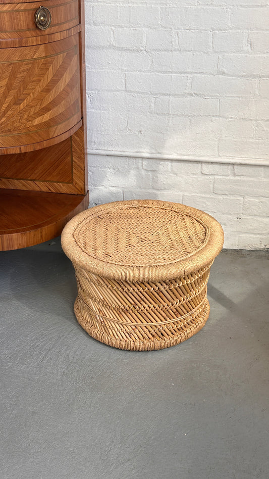 Round Woven Ottoman / Foot Stool