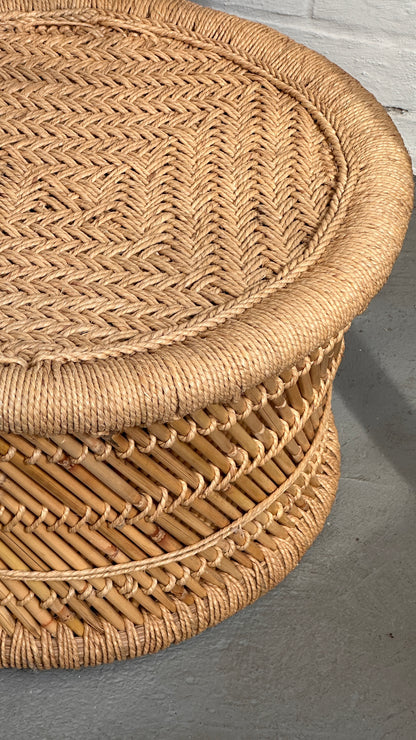 Round Woven Ottoman / Foot Stool