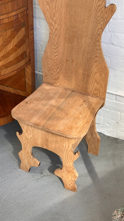 Antique Folk Art Wooden Chair