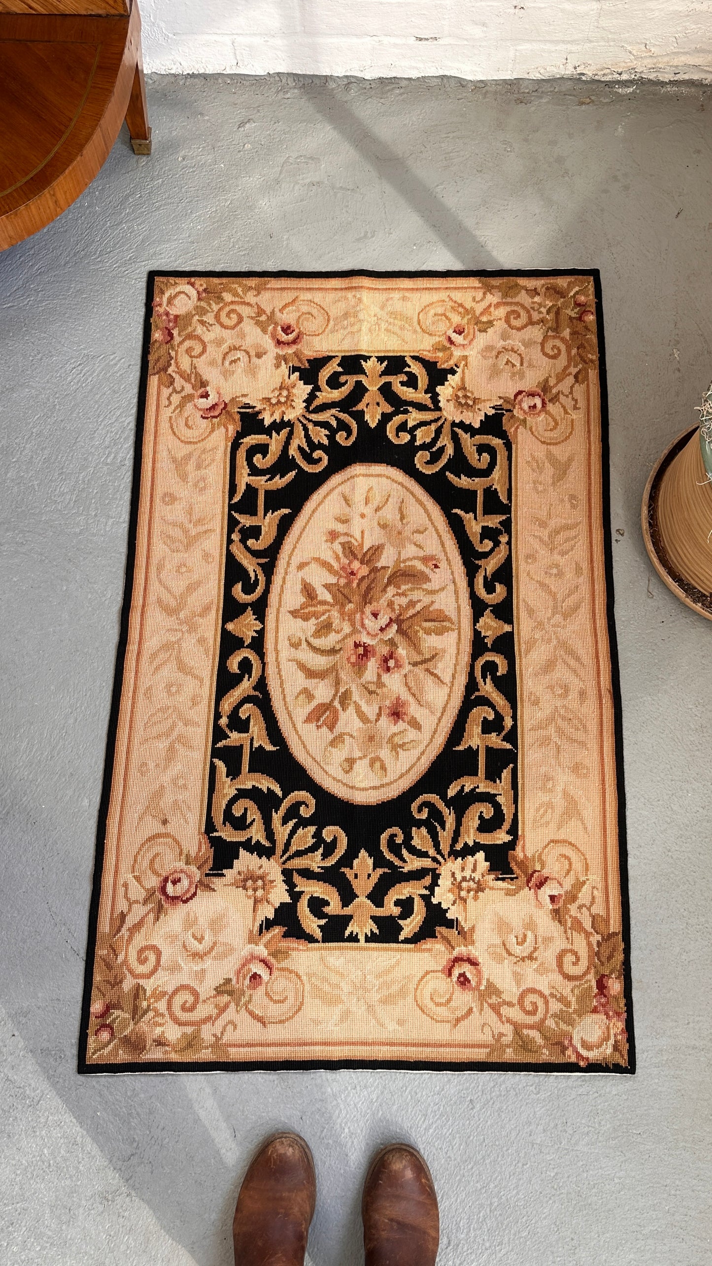 Aubusson Style Floral Rug