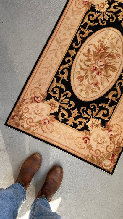 Aubusson Style Floral Rug