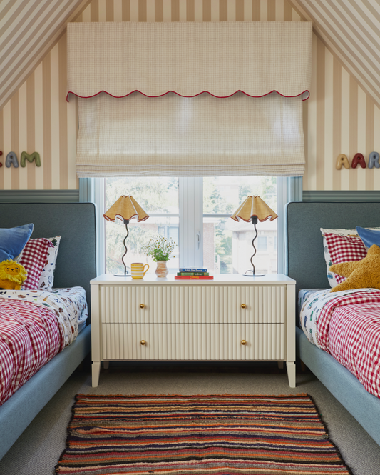 Multi-Colour Striped Wool Rug