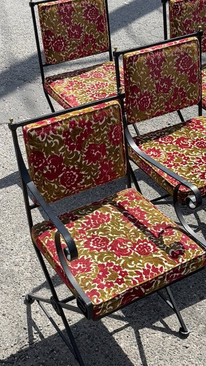 Set of 6 Wrought Iron Chairs